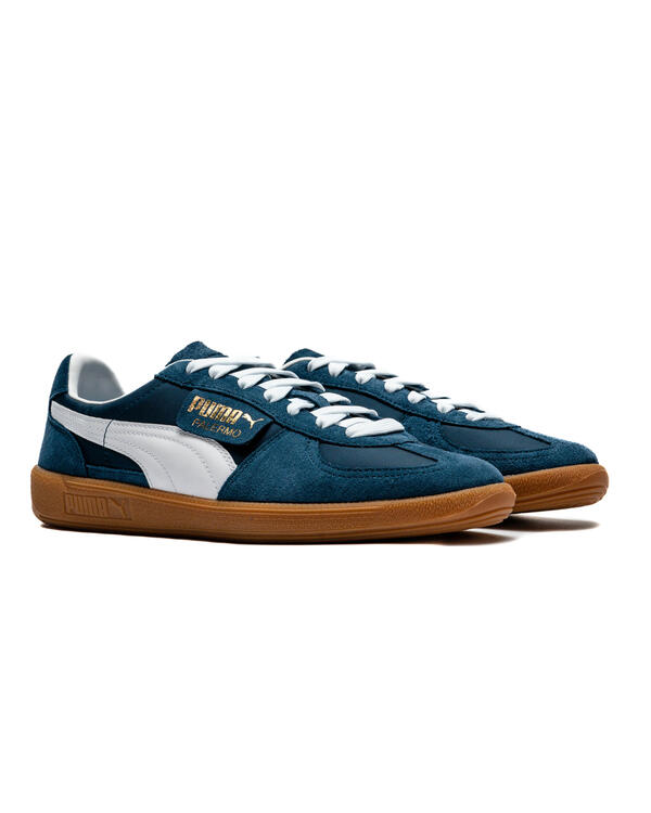 Puma blue hotsell and gold shoes